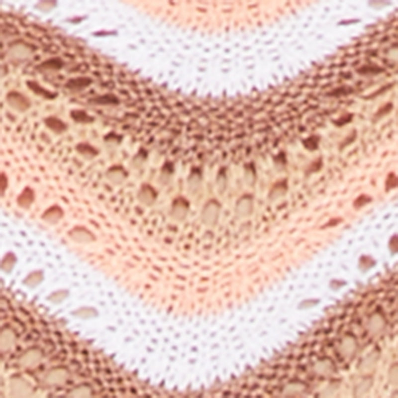 Chevron Crochet Tie Strap Mini Dress
