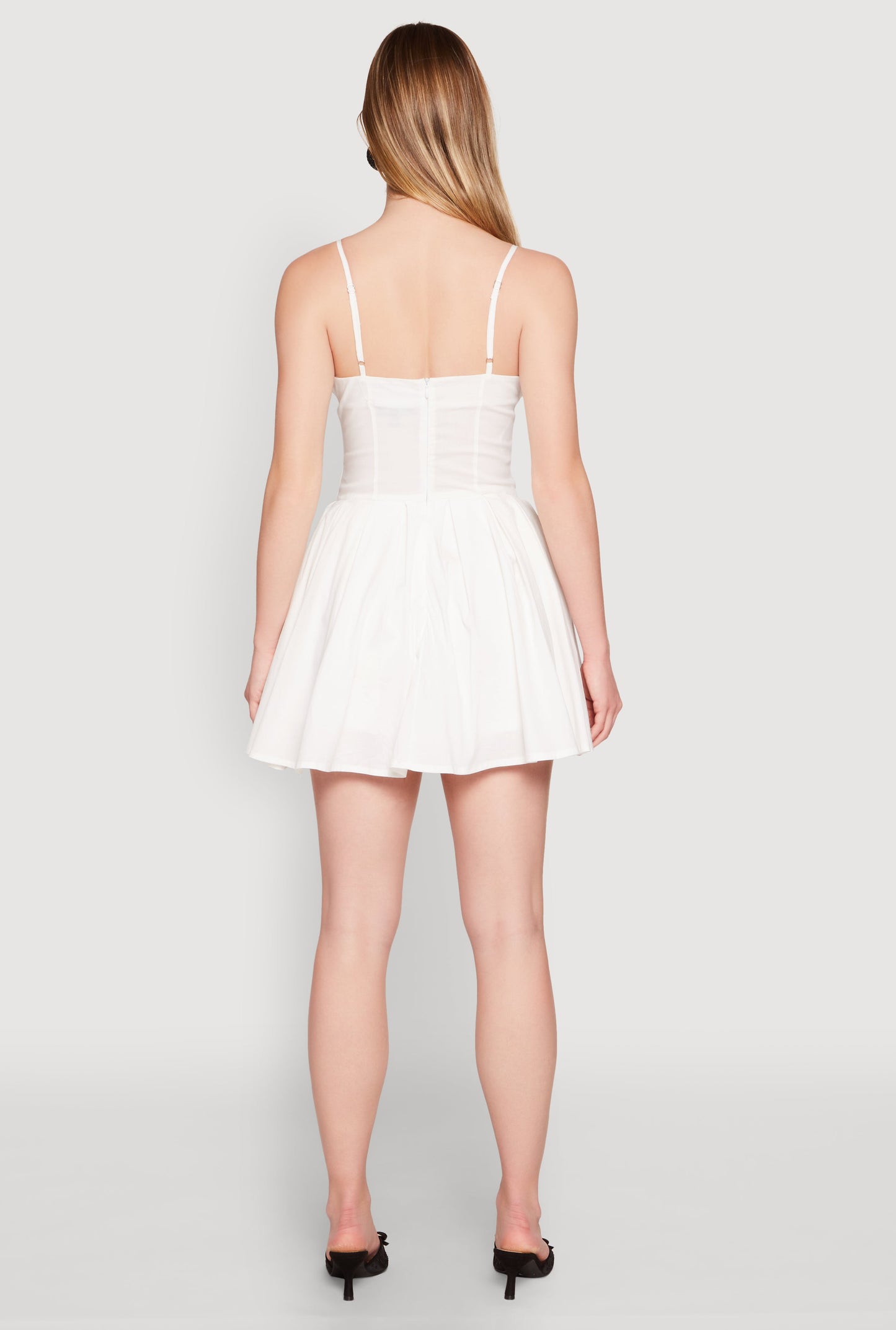 Lace Up Bustier Skater Dress