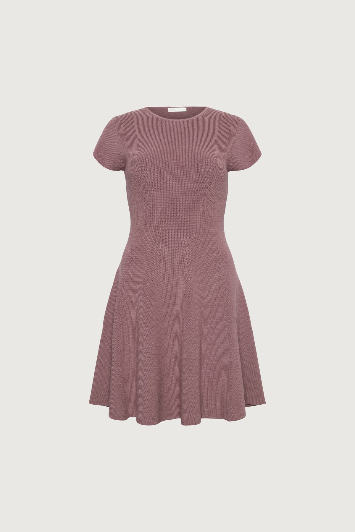 RIBBED FIT AND FLARE MINI DRESS