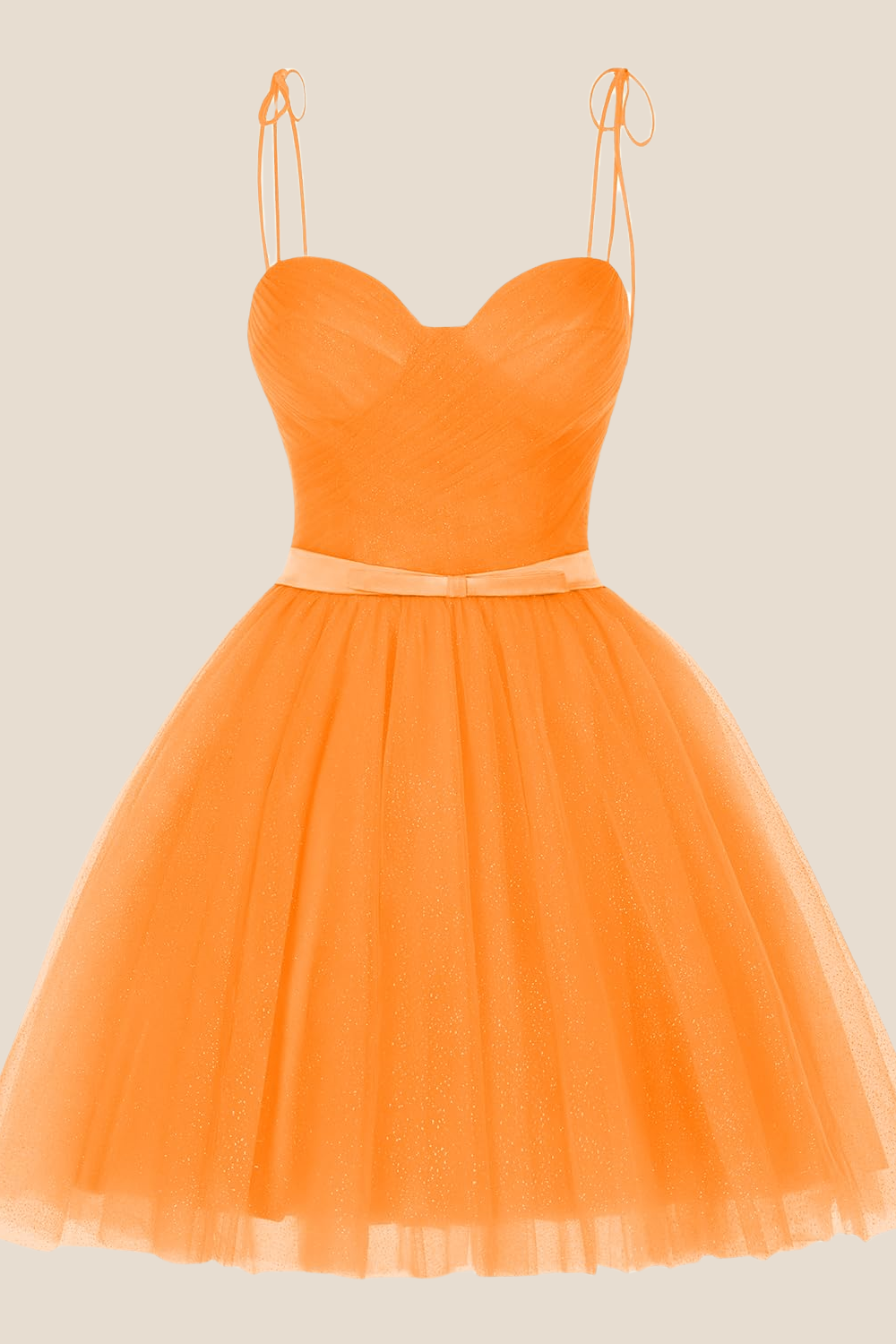 Lavender Sparkle Tulle Short Dress with Belt