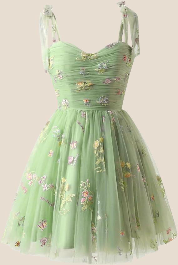 Black A-line Floral Short Princess Dress