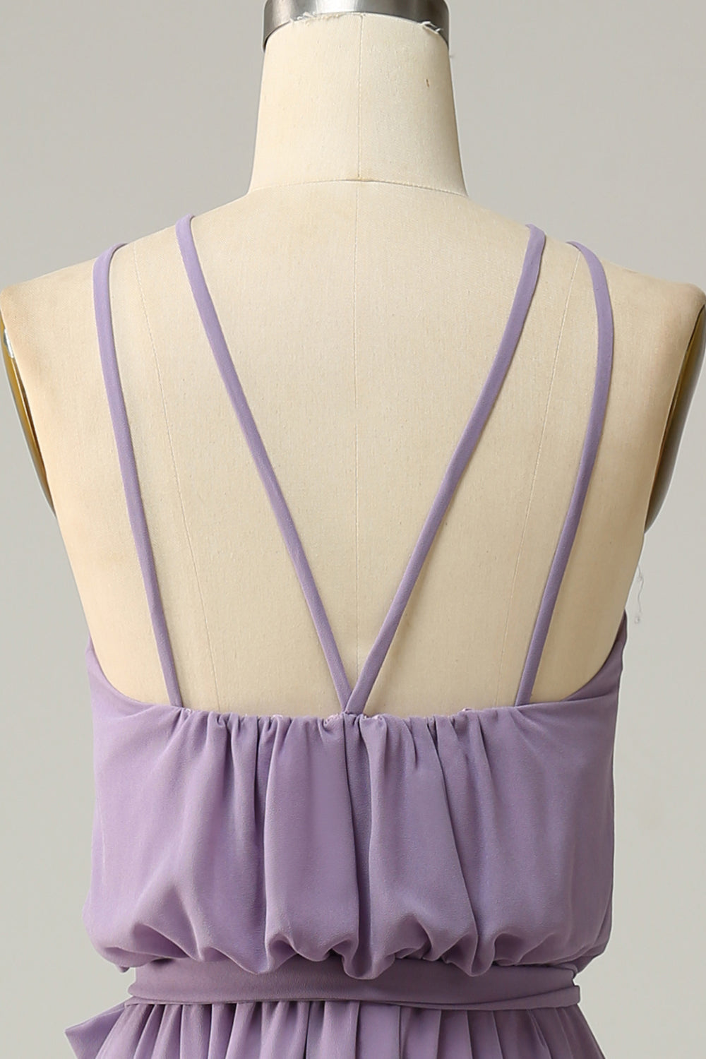 A Line Halter Yellow Long Bridemaid Dress with Bowknot