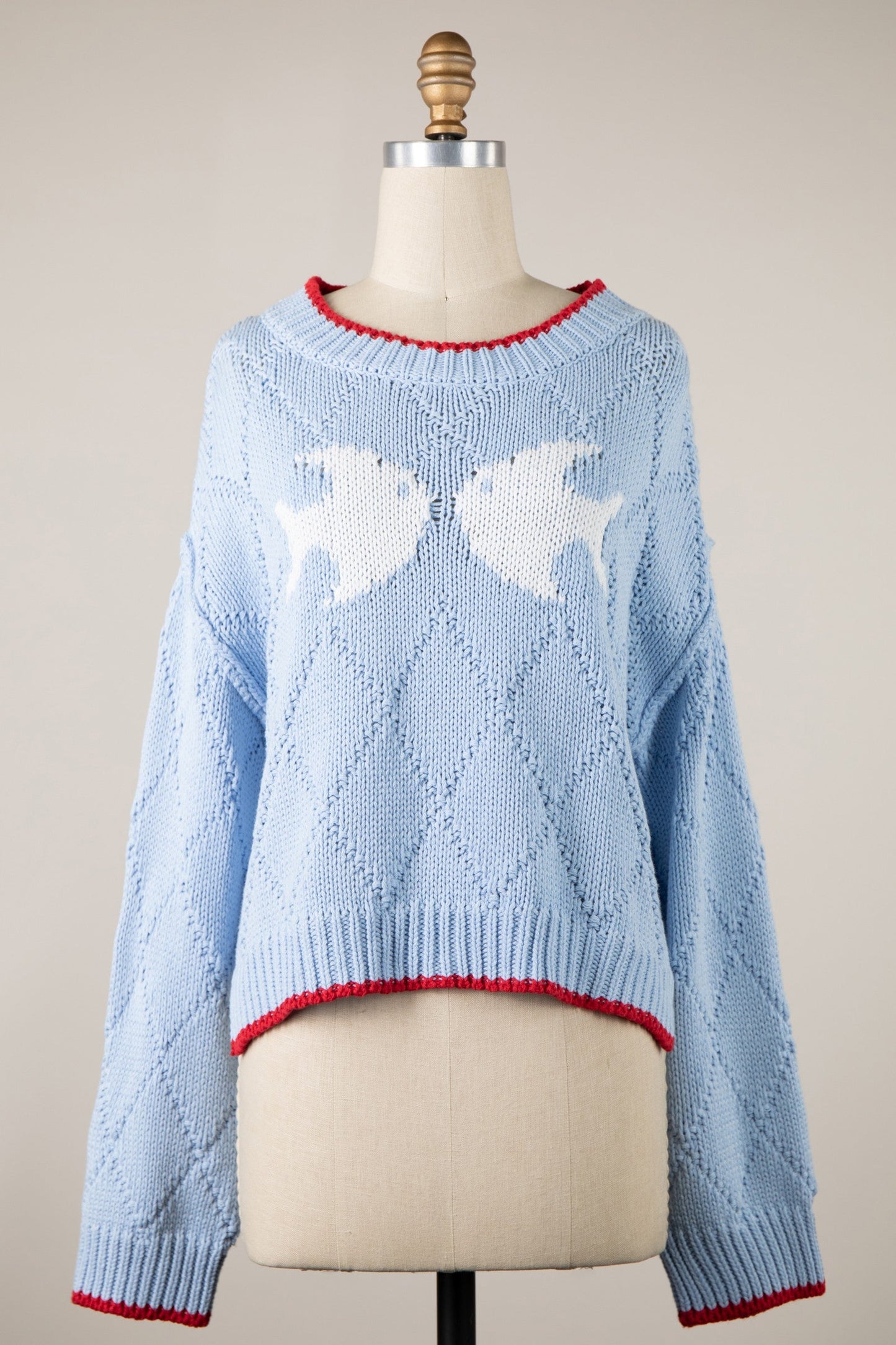 Fisherman Blue Oversized Knit Sweater