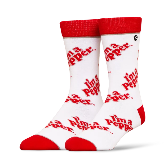 ODD SOX Dr Pepper themed socks 2-pack, colorful casual socks with beverage-inspired designs, comfortable and stylish for everyday wear
