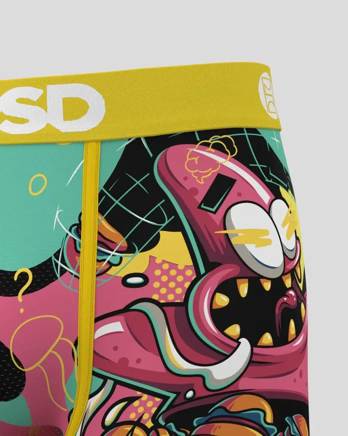 PSD Underwear SB Riffin boxers in multi-color, men's accessories with vibrant patterned design and comfortable fit.