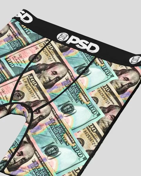 PSD YOUTH Money Chalk boxers underwear in multi-color with bold logo design, casual athletic accessories for youth.