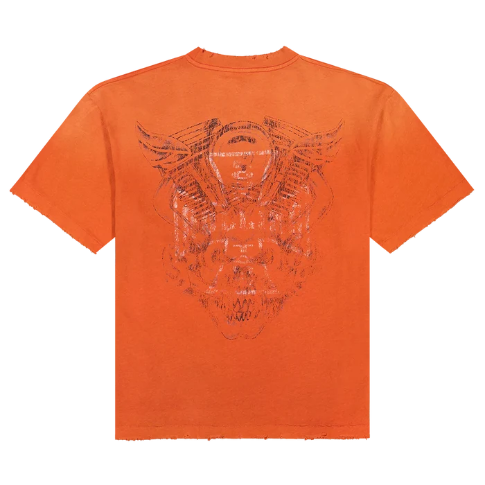 Orange Rolling Loud 'Speed Demon' T-shirt featuring bold graphic design and casual fit for music festival style.