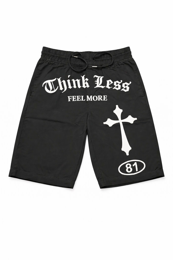 Black Switch Turbo Woven Shorts for men, featuring a comfortable fit and stylish design, ideal for casual wear.
