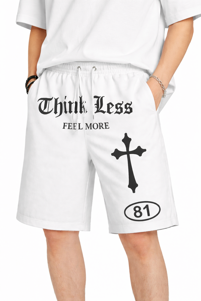 White Switch Turbo Woven Shorts with adjustable waistband and side pockets, ideal for casual wear and active lifestyles.