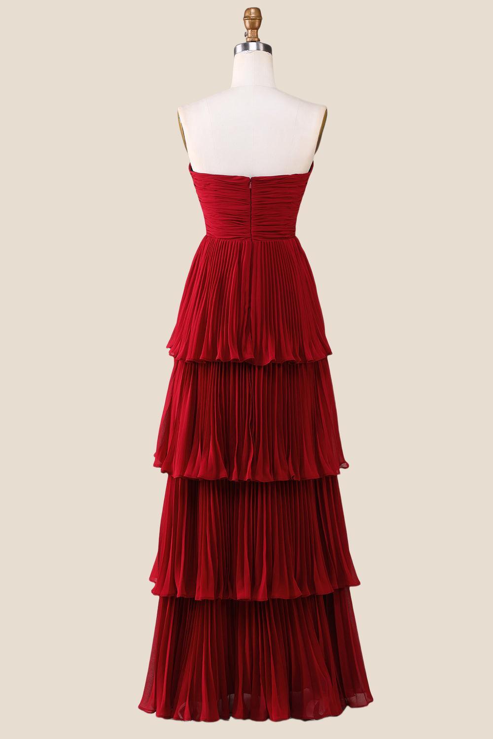 Emerald Green Chiffon Ruffles Long Party Dress