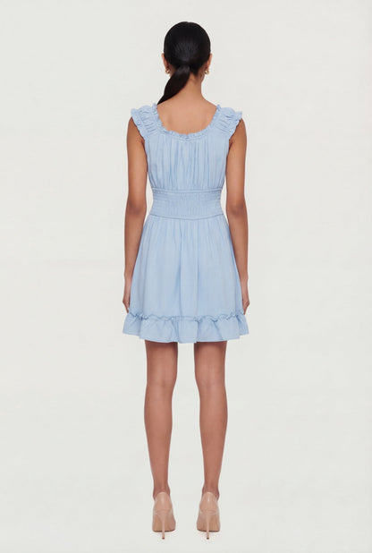 Square Neck Smocked Waist Peasant Dress