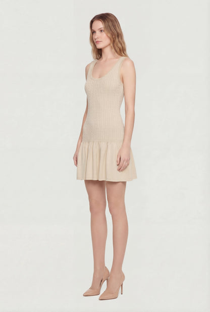 Cable Knit Scoop Neck Mini Skater Dress