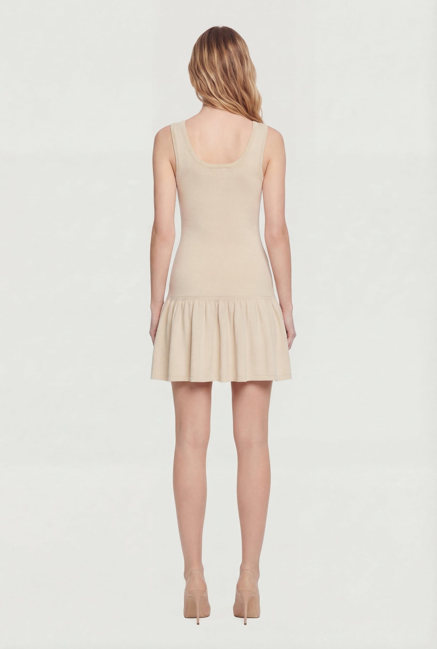 Cable Knit Scoop Neck Mini Skater Dress