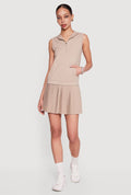 Sleeveless Hooded Mini Skater Dress