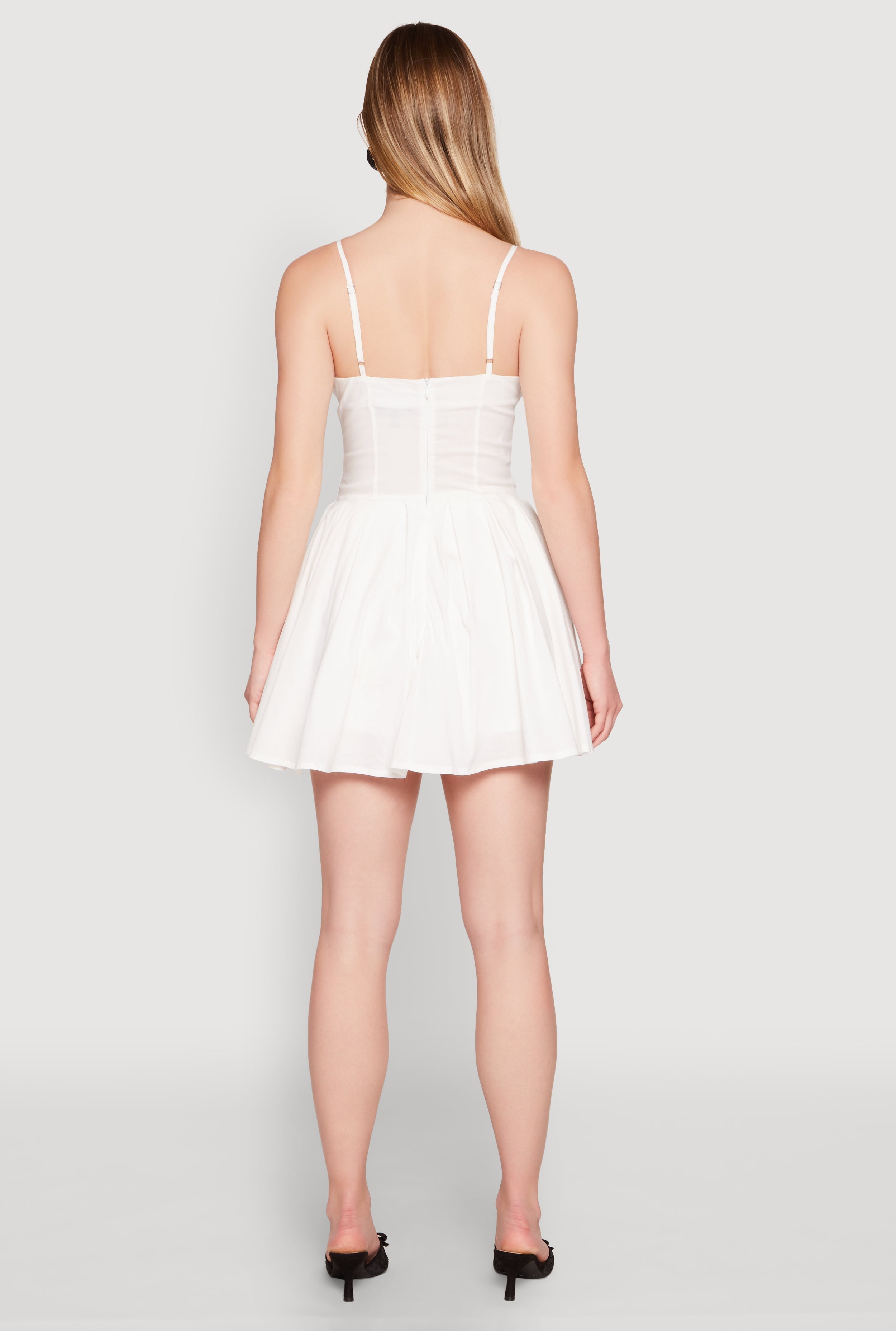 Lace Up Bustier Skater Dress