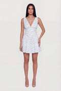 Ditsy Floral V-Neck Mini Dress