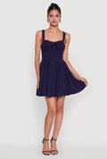 Iris Lace Trim Bustier Skater Dress