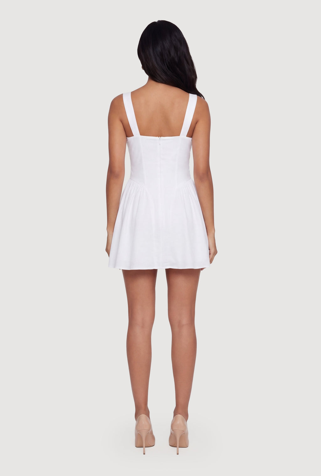 Tie Strap Mini Skater Dress