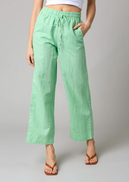 Happening Now Spring Green Linen Pants