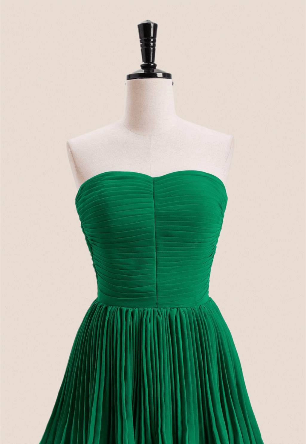 Emerald Green Chiffon Ruffles Long Party Dress