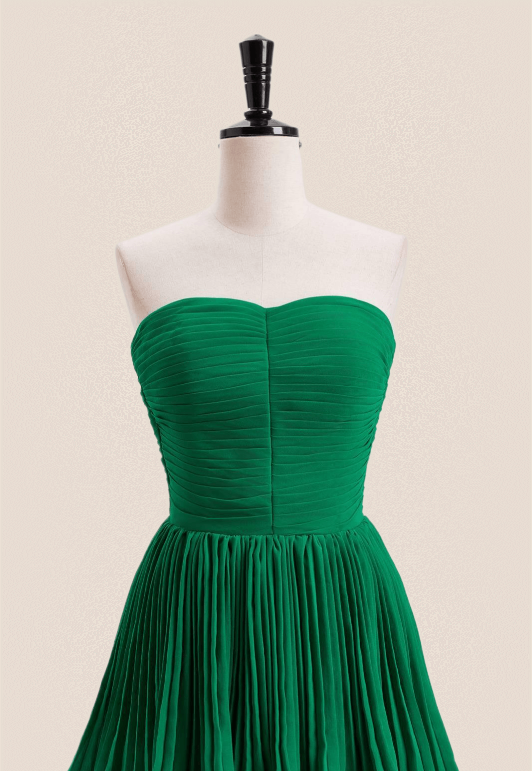 Emerald Green Chiffon Ruffles Long Party Dress