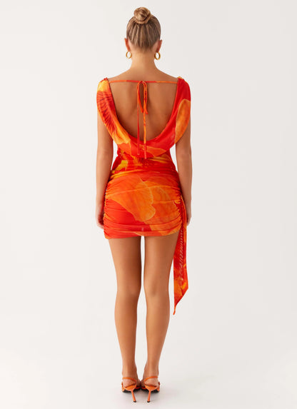 Good Fortune Mini Dress - Serene Orange