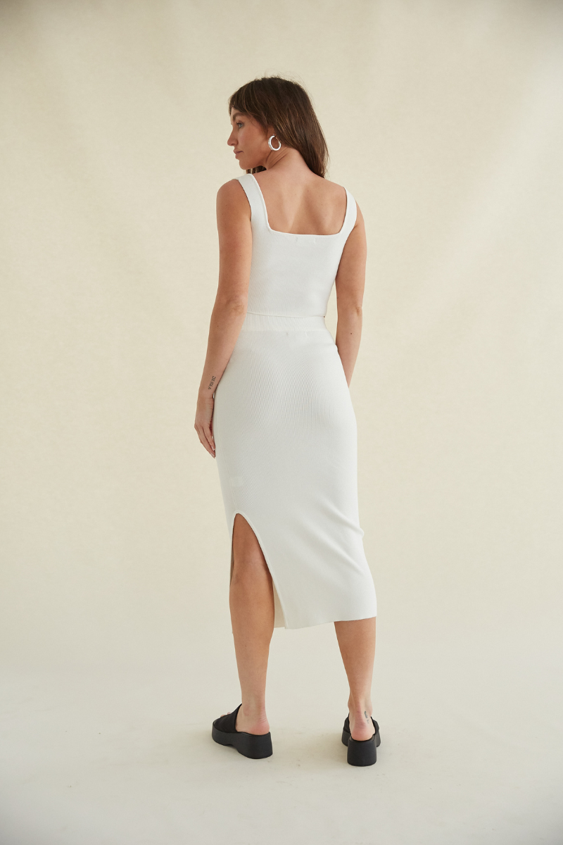 Jacqueline High-Rise Knit Midi Skirt