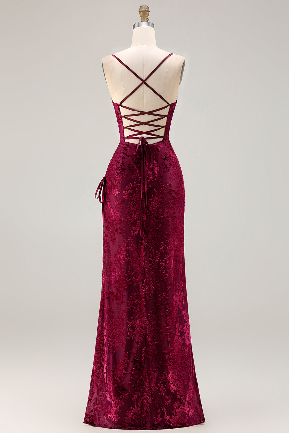 Dark Green Sheath Velvet Spaghetti Straps Long Bridesmaid Dress
