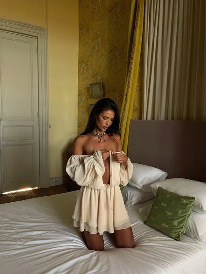 Chlile Mini Dress Cream