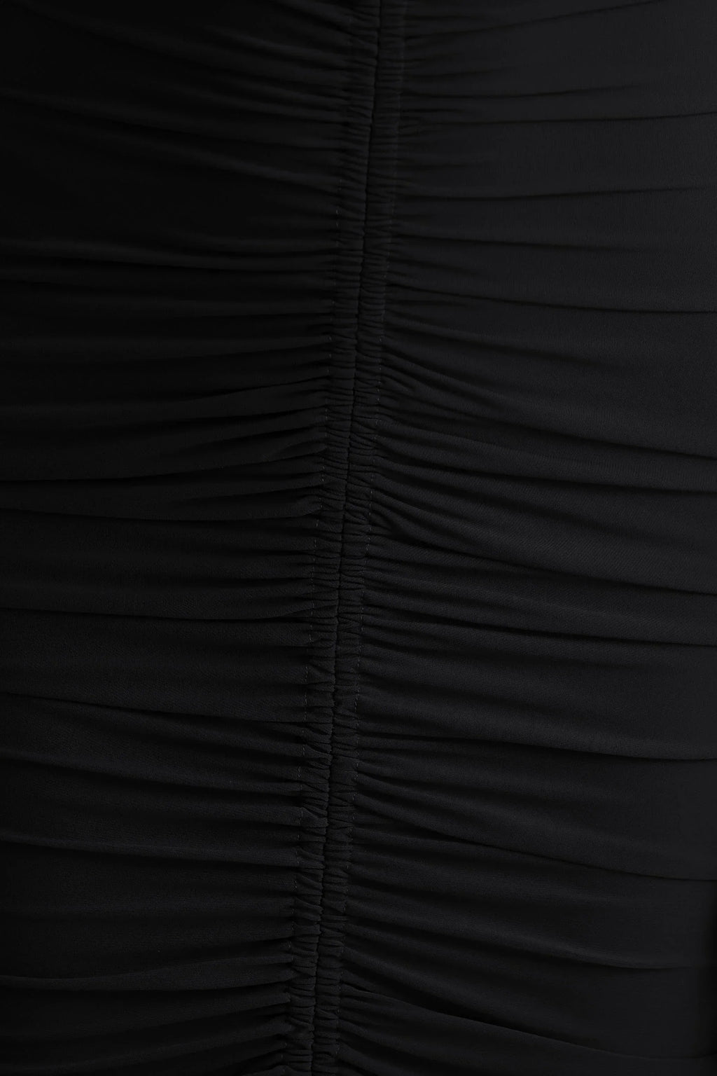 Jewel | Black Plunge-Neck Maxi Dress With Front Split and Ruched Detailing