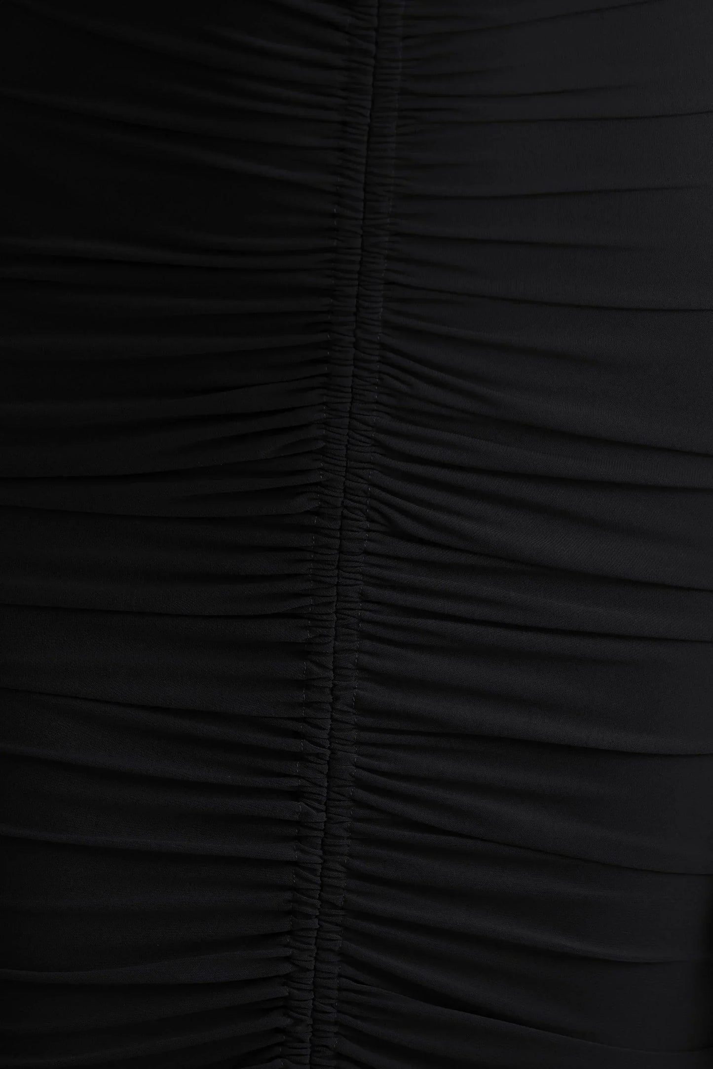 Jewel | Black Plunge-Neck Maxi Dress With Front Split and Ruched Detailing