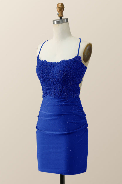 Beaded Dark Green Appliques Bodycon Mini Dress