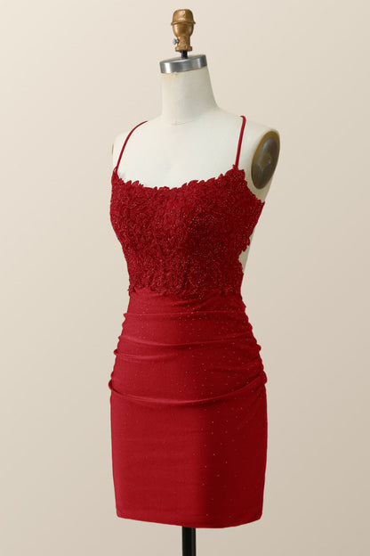 Beaded Dark Green Appliques Bodycon Mini Dress