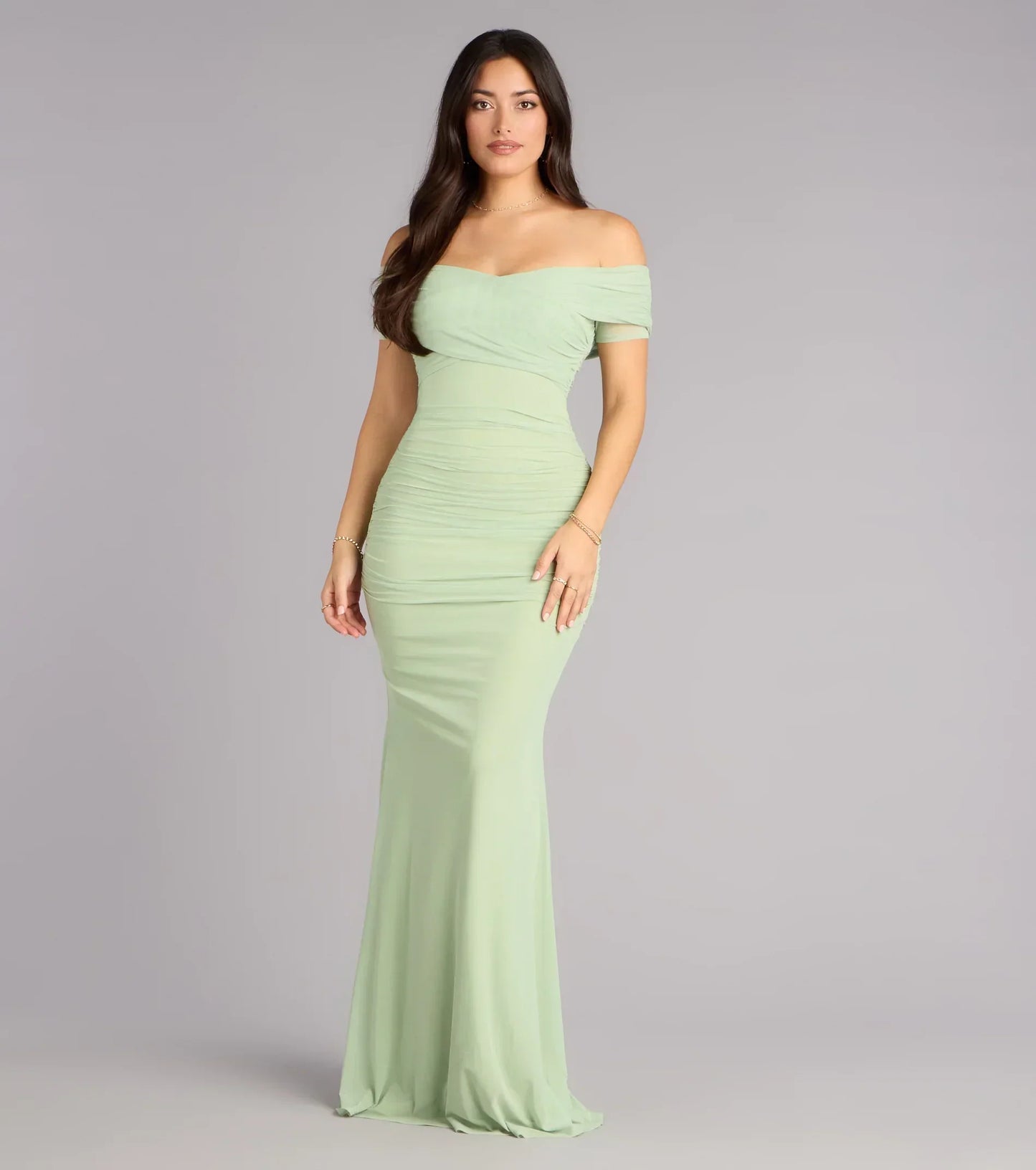Allison Off-The-Shoulder Mermaid Formal Dress