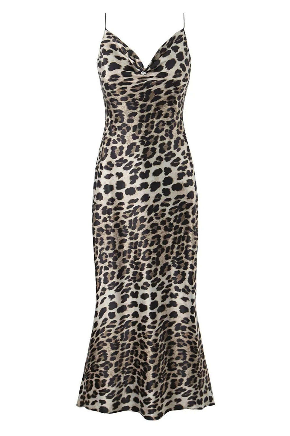 Long Sexy Leopard Print Fitted Dress