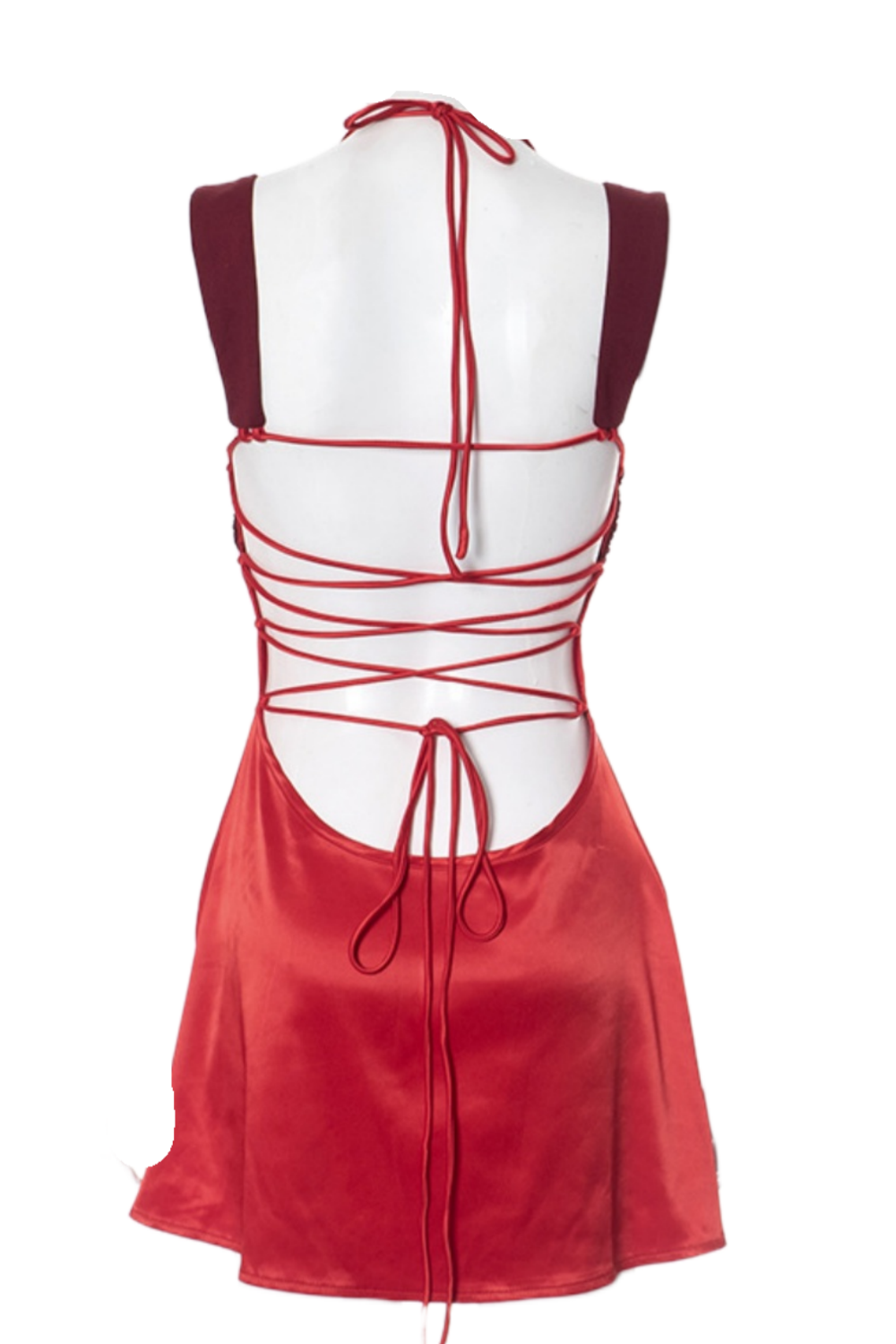 Blue Halter A-line Short Summer Dress