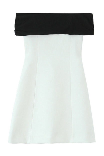 Off the Shoulder White Short Dress