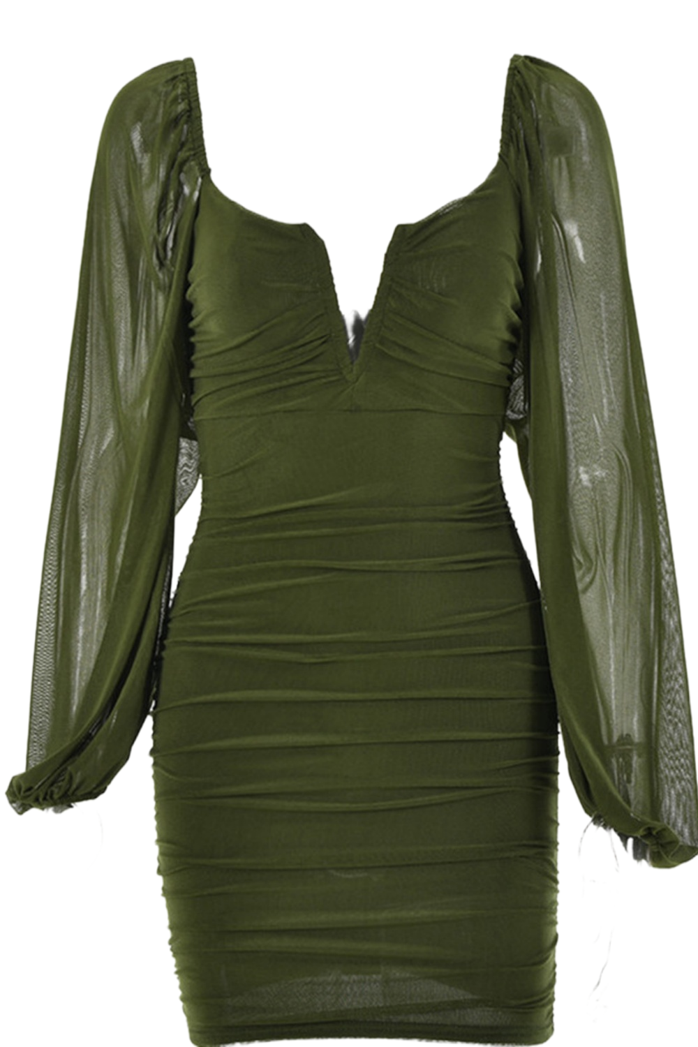 Orange Long Sleeves Tight Party Dress