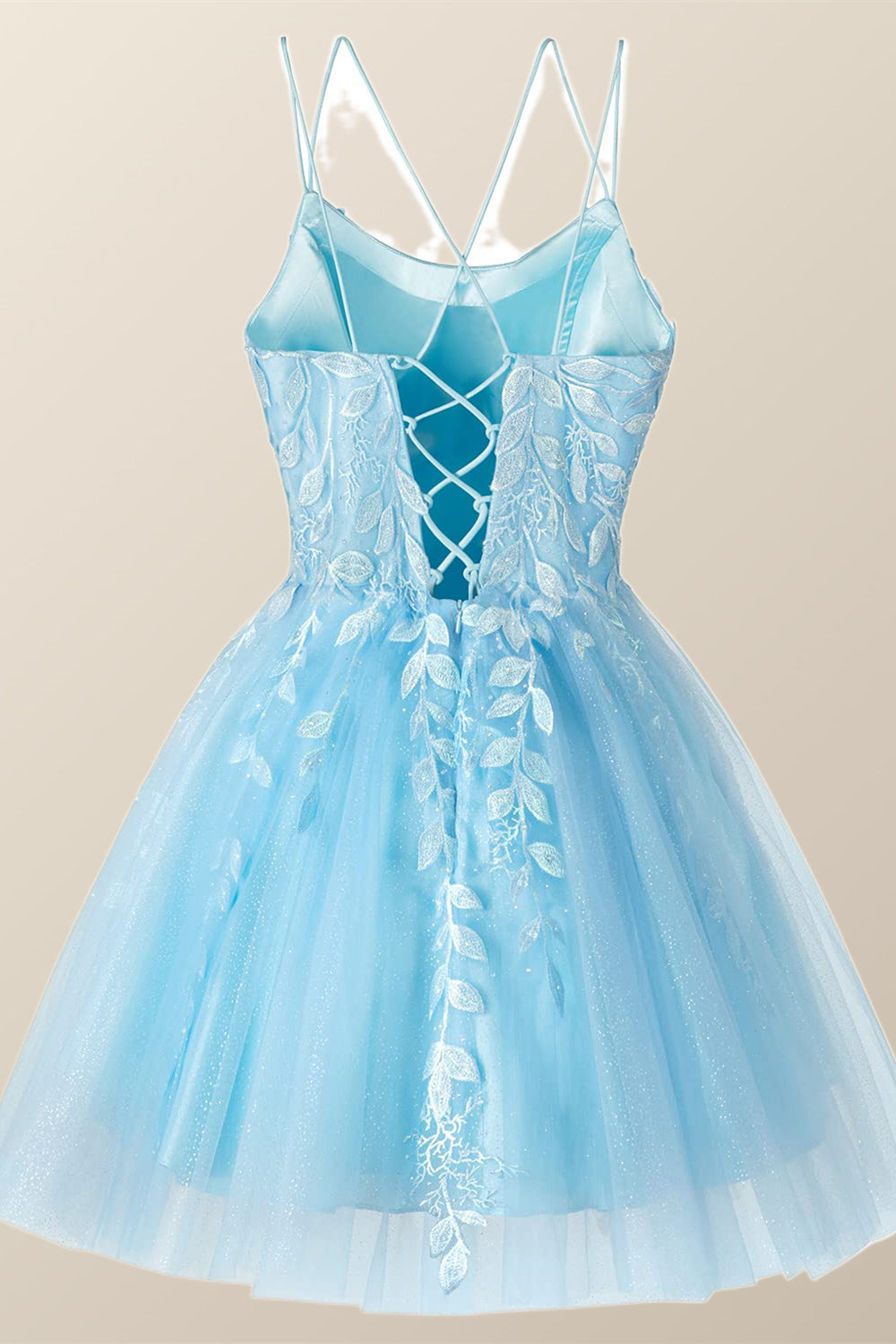 Lavender Appliques A-line Short Princess Dress