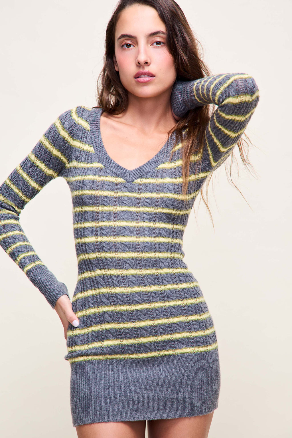 Poet Cable Knit Mini Dress