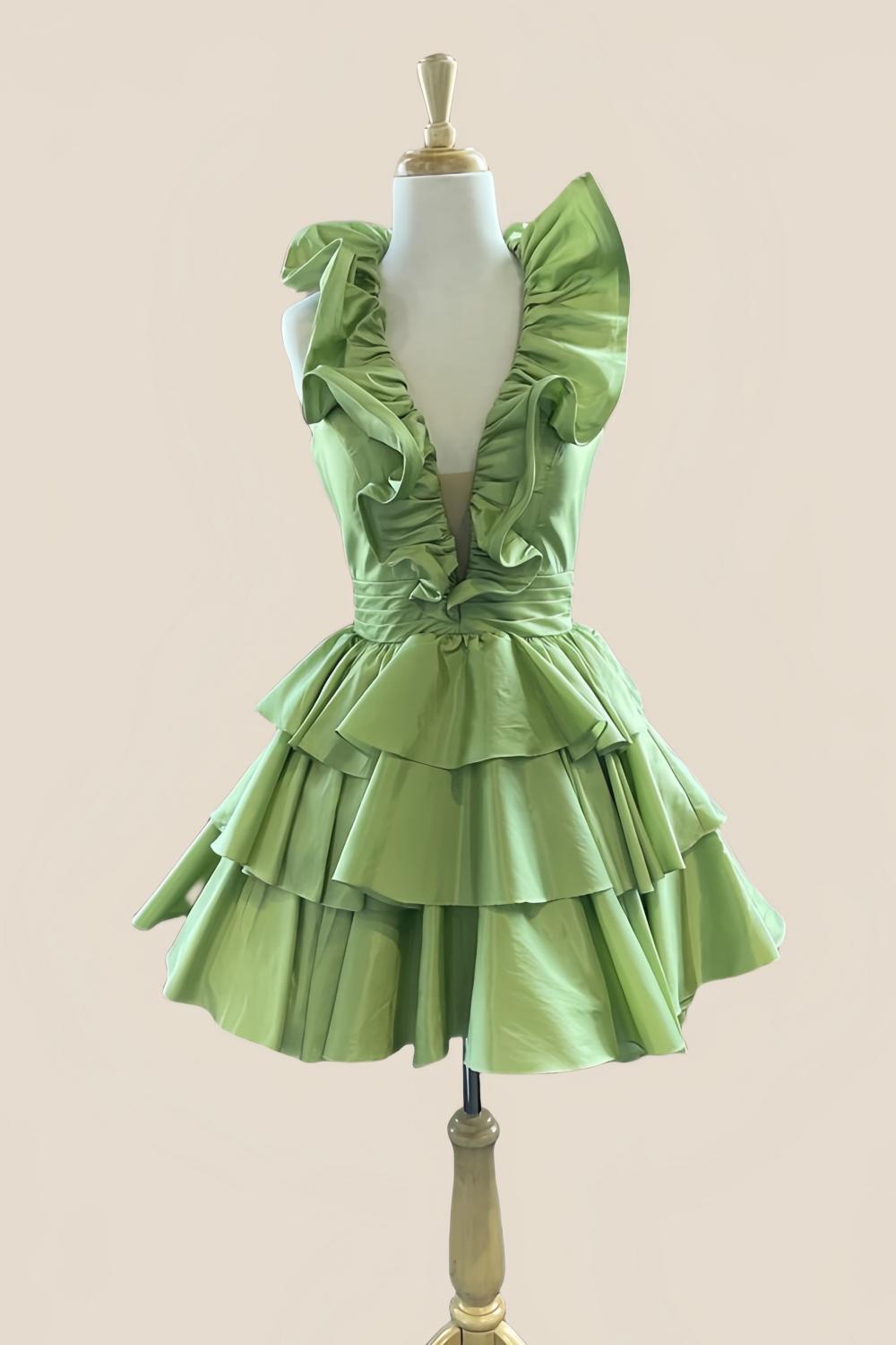 Halter Royal Blue Ruffle Tiered Short Dress