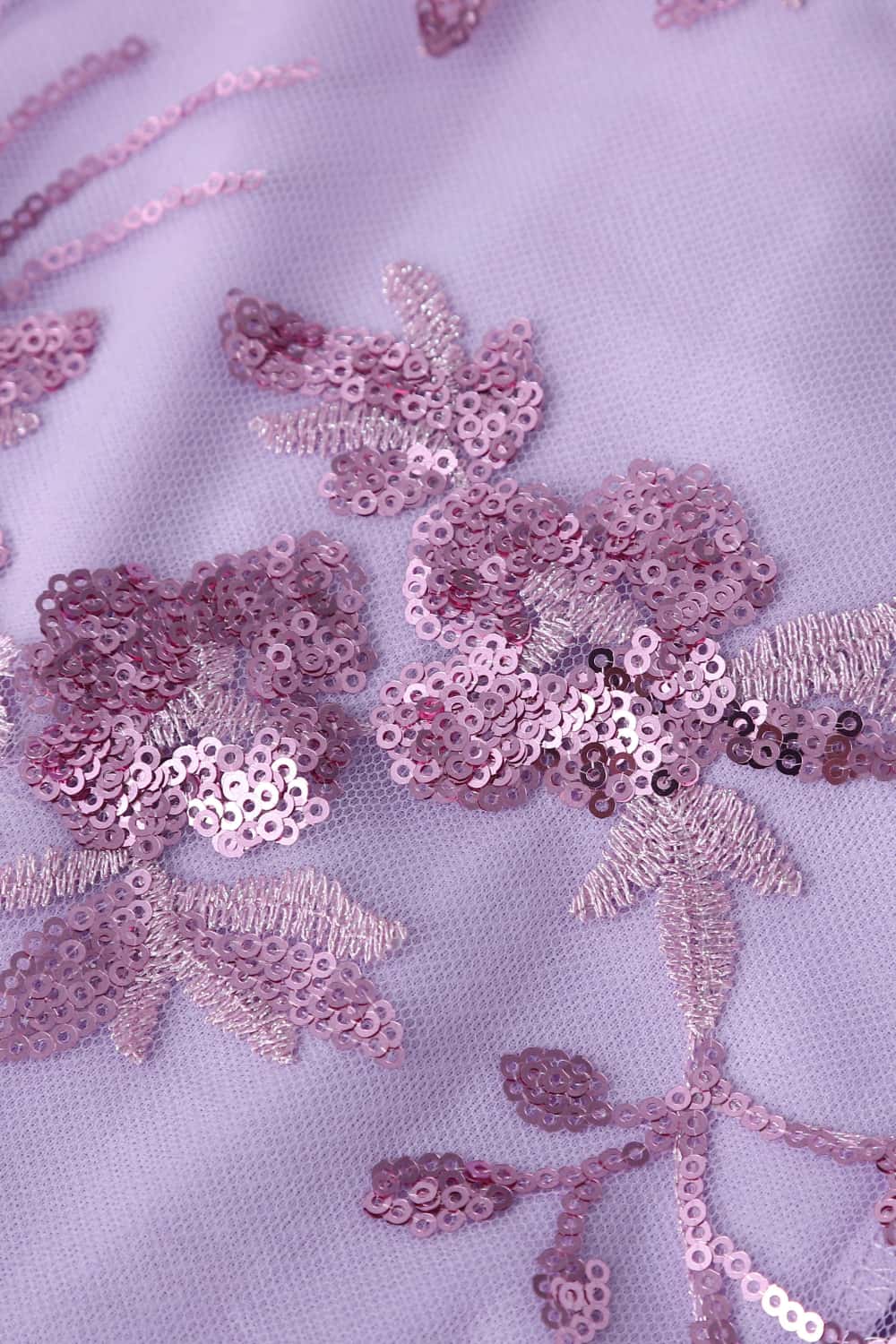 Blue Sequin Embroidery A-line Short Dress