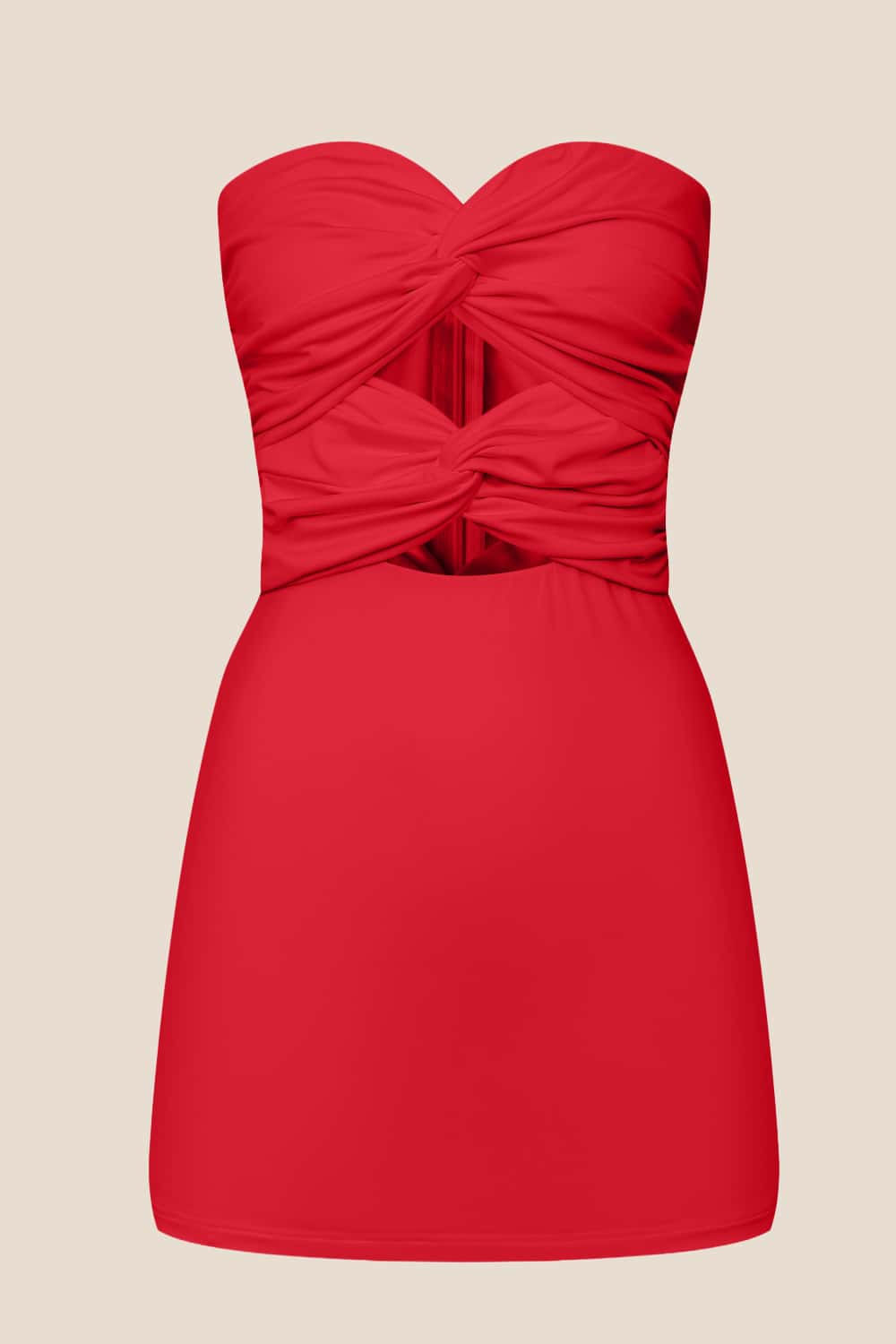 Light Yellow Keyholes Fitted Short Dress