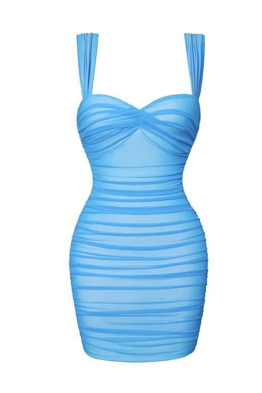 Black Ruched Tight Dress