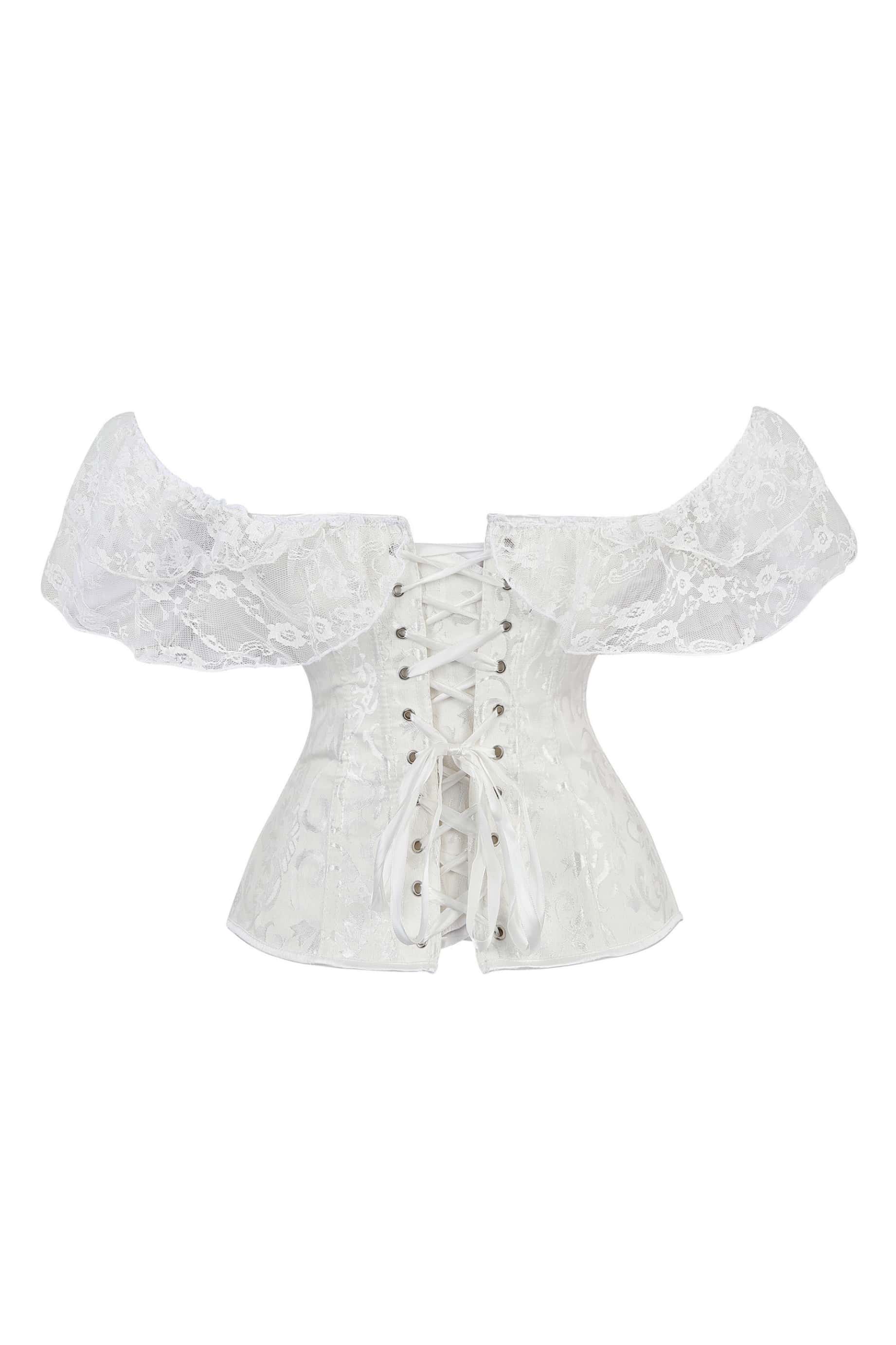 Lace Off the Shoulder Purple Corset