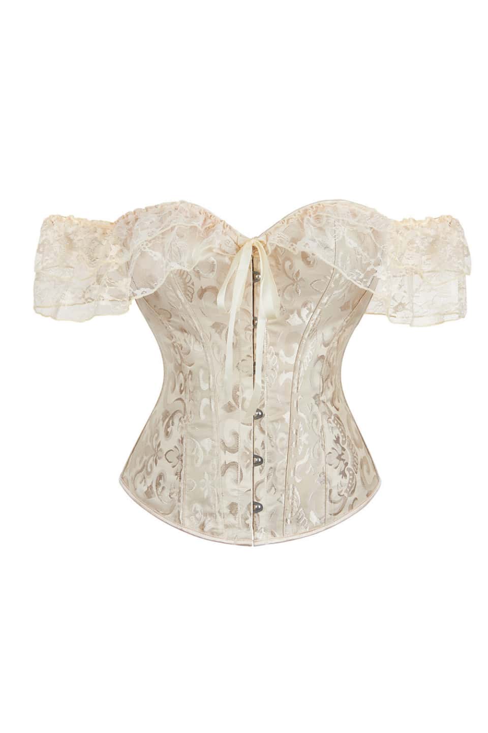 Lace Off the Shoulder Purple Corset