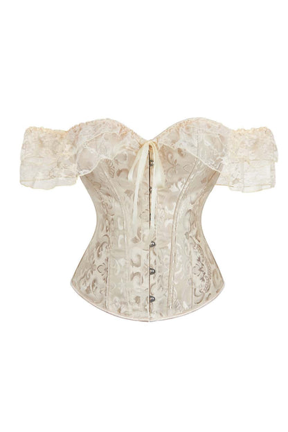 Lace Off the Shoulder Purple Corset