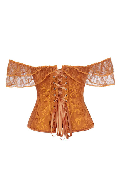 Lace Off the Shoulder Purple Corset
