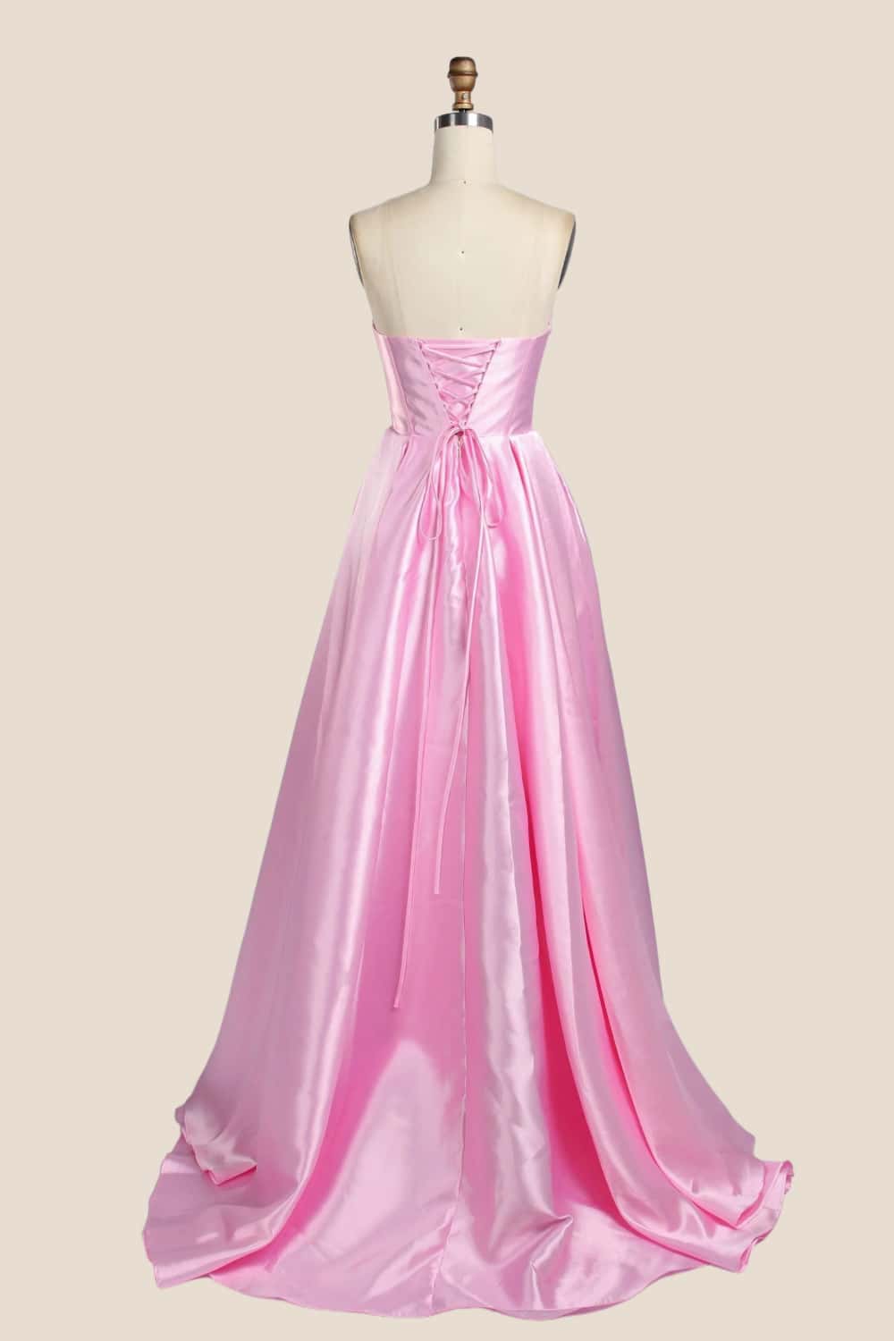 Cowl Neck Red Satin A-line Formal Dress