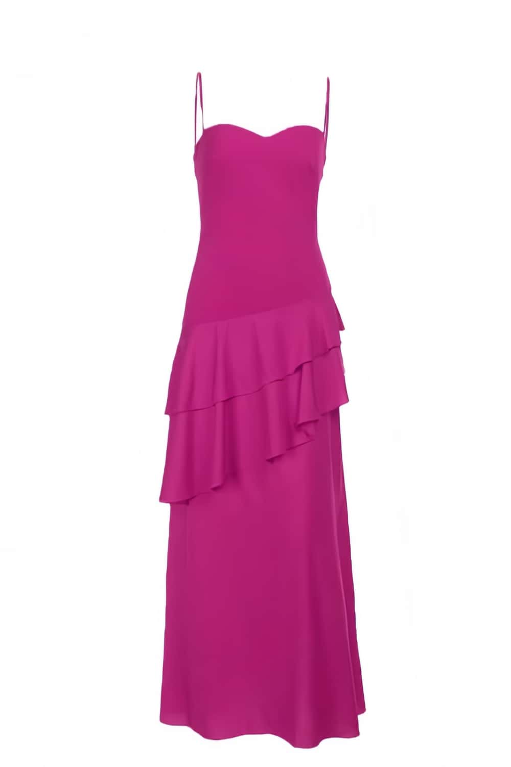 Light Blue Chiffon Tiered Maxi Dress